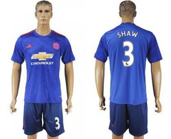 Manchester United #3 Shaw Away Soccer Club Jersey