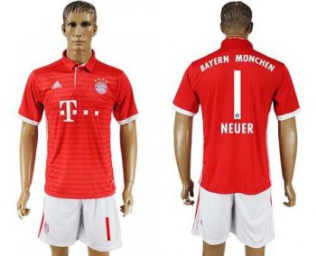 Bayern Munchen #1 Neuer Home Soccer Club Jersey