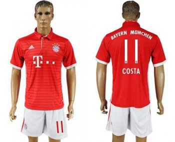 Bayern Munchen #11 Costa Home Soccer Club Jersey