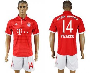 Bayern Munchen #14 Pizarro Home Soccer Club Jersey