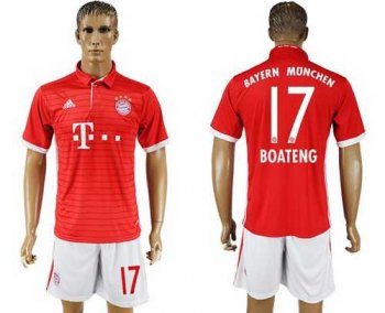 Bayern Munchen #17 Boateng Home Soccer Club Jersey