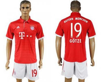 Bayern Munchen #19 Gotze Home Soccer Club Jersey