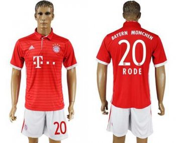 Bayern Munchen #20 Rode Home Soccer Club Jersey