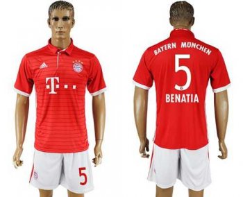 Bayern Munchen #5 Benatia Home Soccer Club Jersey