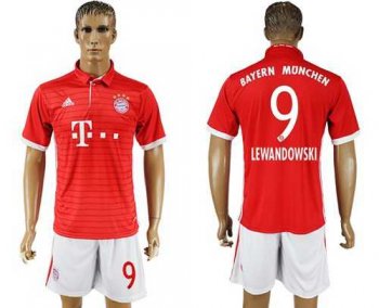 Bayern Munchen #9 Lewandowski Home Soccer Club Jersey