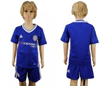 Chelsea Blank Blue Home Kid Soccer Club Jersey