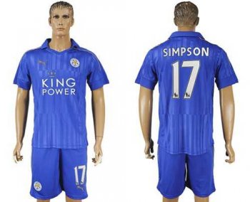 Leicester City #17 Simpson Home Soccer Club Jersey