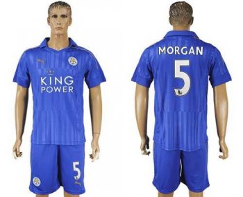 Leicester City #5 Morgan Home Soccer Club Jersey