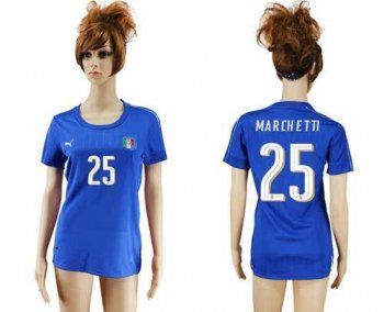 Women's Italy #25 Marchetti Home Soccer Country Jersey