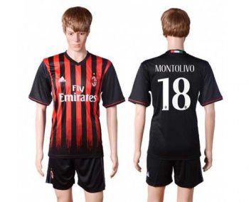 AC Milan #18 Montolivo Home Soccer Club Jersey