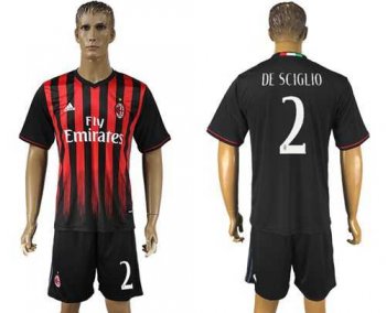 AC Milan #2 DE Sciglio Home Soccer Club Jersey