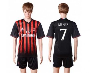 AC Milan #7 Menez Home Soccer Club Jersey