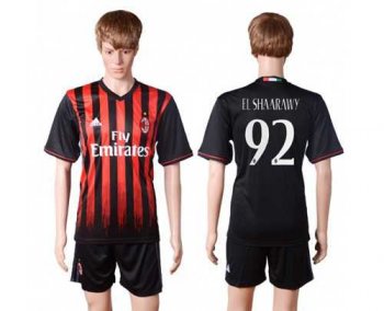 AC Milan #92 El Shaarawy Home Soccer Club Jersey