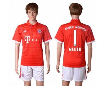 Bayern Munchen #1 Neuer Home Soccer Club Jersey