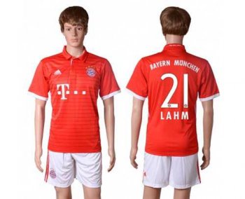 Bayern Munchen #21 Lahm Home Soccer Club Jersey