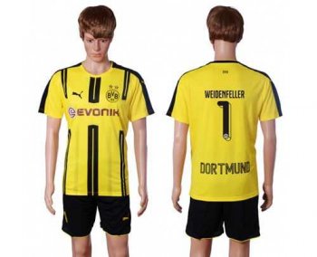 Dortmund #1 Weidenfeller Home Soccer Club Jersey