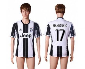 Juventus #17 Mandzukic Home Soccer Club Jersey