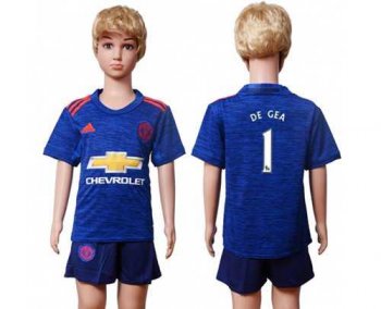 Manchester United #1 De Gea Away Kid Soccer Club Jersey