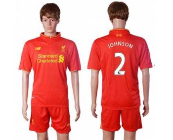 Liverpool #2 Johnson Red Home Soccer Club Jersey