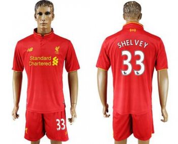 Liverpool #33 Shelvey Red Home Soccer Club Jersey