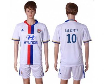 Lyon #10 Lacazette Home Soccer Club Jersey