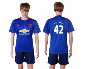 Manchester United #42 Blackett Away Soccer Club Jersey