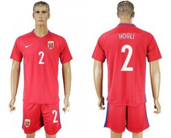 Norway #2 Hogli Home Soccer Country Jersey