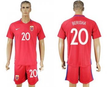 Norway #20 Berisha Home Soccer Country Jersey