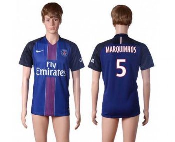 Paris Saint-Germain #5 Marquinhos Home Soccer Club Jersey