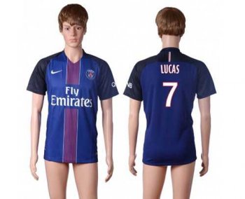 Paris Saint-Germain #7 Lucas Home Soccer Club Jersey