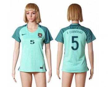 Women's Portugal #5 F.Coentrao Away Soccer Country Jersey