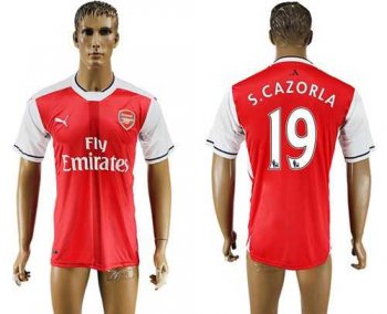 Arsenal #19 S.Cazorla Home Soccer Club Jersey