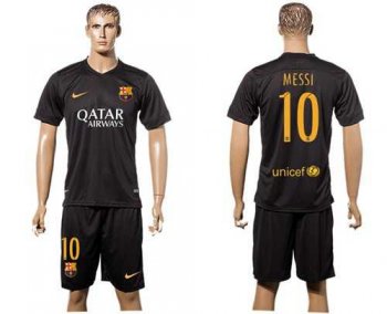 Barcelona #10 Messi Black Soccer Club Jersey