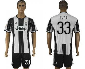 Juventus #33 Evra Home Soccer Club Jersey