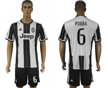 Juventus #6 Pogba Home Soccer Club Jersey