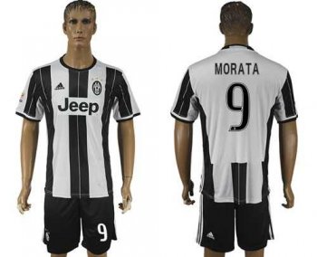 Juventus #9 Morata Home Soccer Club Jersey