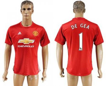 Manchester United #1 DE GEA Red Home Soccer Club Jersey