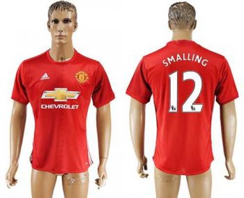 Manchester United #12 Smalling Red Home Soccer Club Jersey