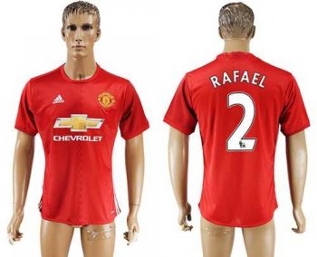 Manchester United #2 Rafael Red Home Soccer Club Jersey