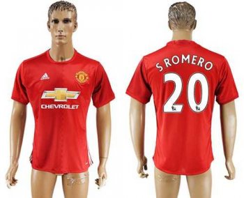 Manchester United #20 Sromero Red Home Soccer Club Jersey