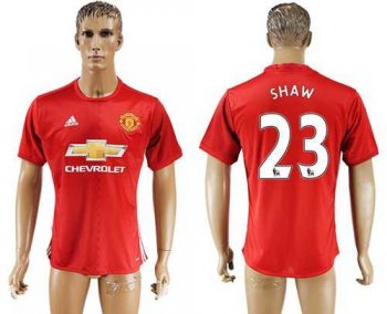 Manchester United #23 Shaw Red Home Soccer Club Jersey