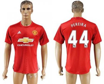 Manchester United #44 Pereira Red Home Soccer Club Jersey