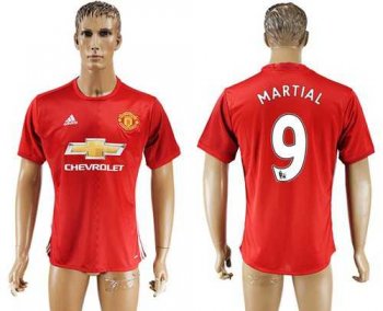 Manchester United #9 Martial Red Home Soccer Club Jersey