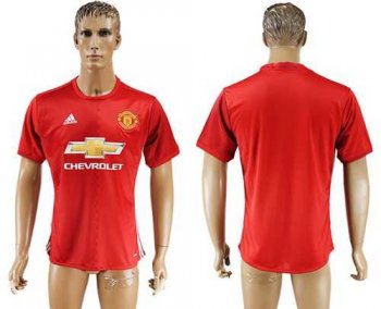 Manchester United Blank Red Home Soccer Club Jersey