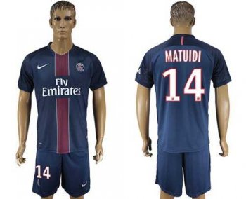 Paris Saint-Germain #14 Matuidi Home Soccer Club Jersey