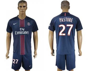 Paris Saint-Germain #27 Pastore Home Soccer Club Jersey