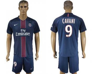 Paris Saint-Germain #9 Cavani Home Soccer Club Jersey