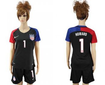 Women's USA #1 Howard Away Soccer Country Jersey