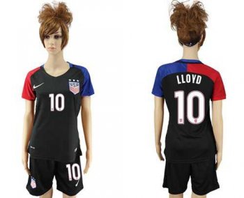 Women's USA #10 LLOYD Away Soccer Country Jersey