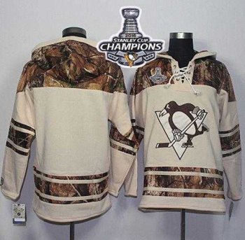 Pittsburgh Penguins Blank Cream-Camo 2016 Stanley Cup Champions Stitched NHL Jersey